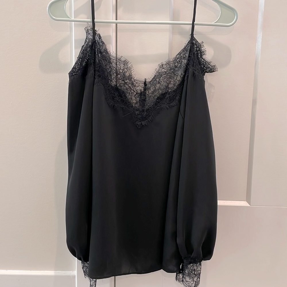 Off the shoulder/ spaghetti strap lace blouse